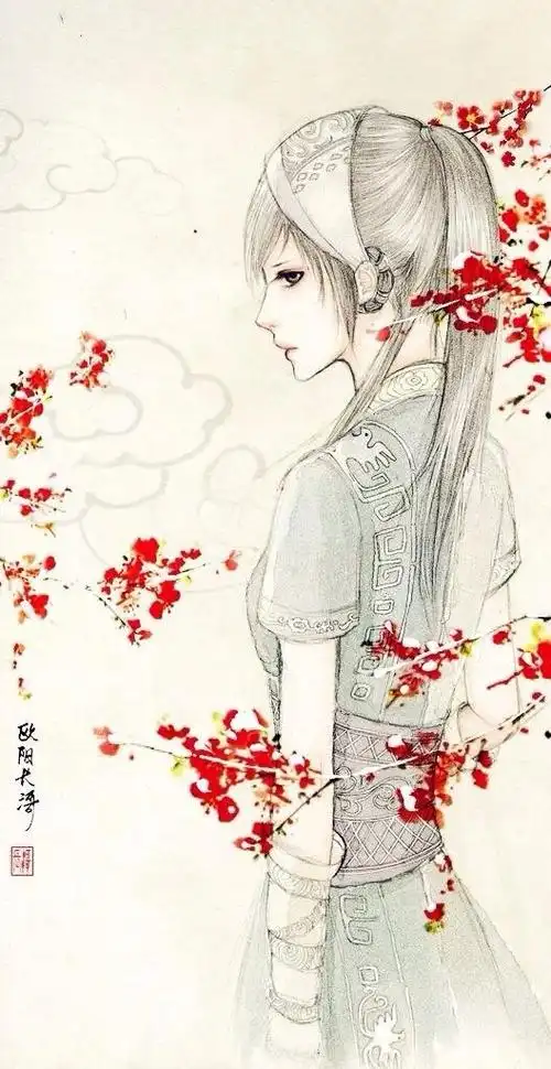 彼岸花.唯美古风动漫女孩图片