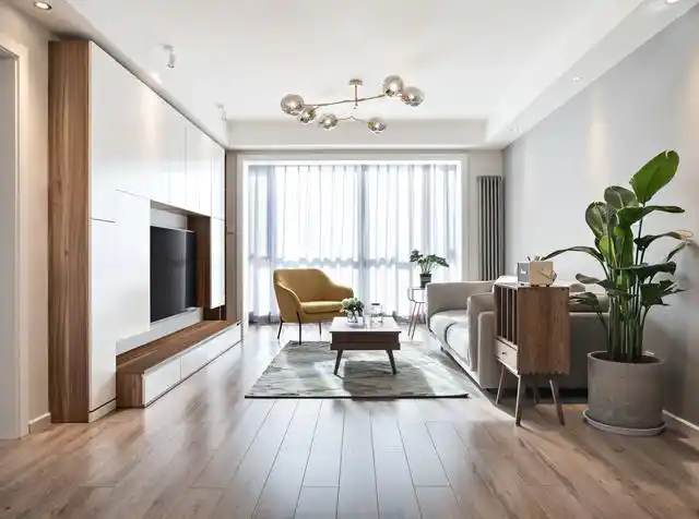 120平简约北欧风客厅装修效果图