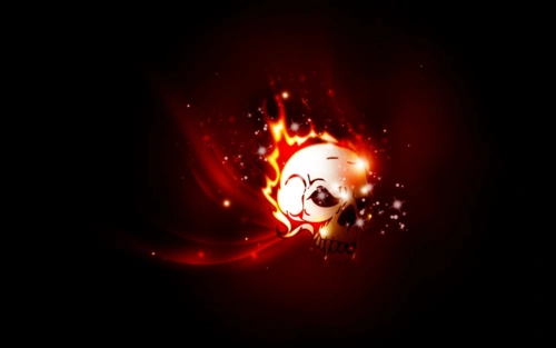 火焰骷髅电脑桌面主题