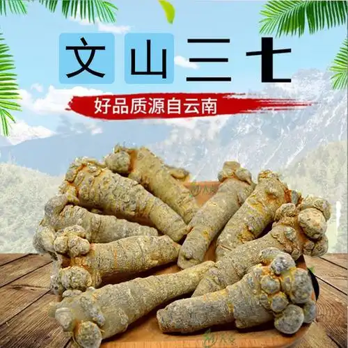 云南特产文山三七长形三七中药材田七头人参形三七30头20头三七