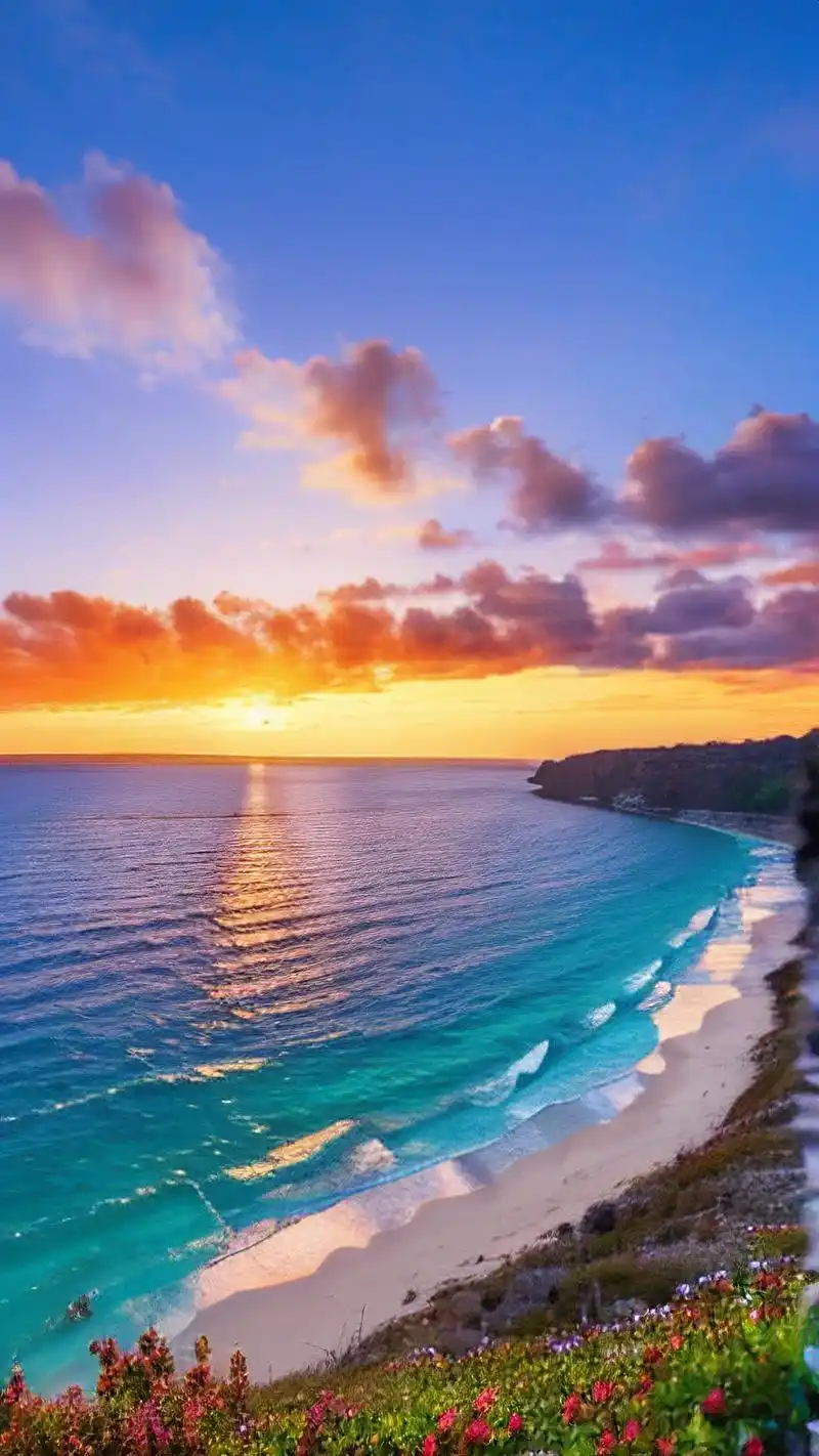 手机壁纸推荐🌅海边晚霞美景