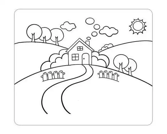 幼儿园简笔画风景画春天 简笔画图片大全-蒲城教育文学网