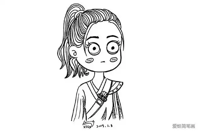 赵丽颖楚乔的简笔画