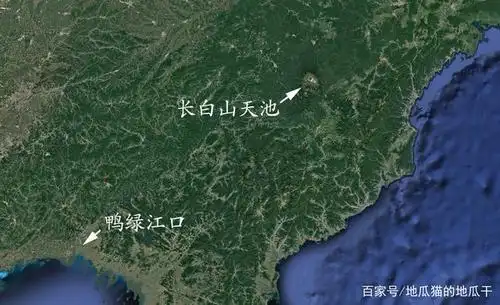 600米分辨率长白山天池卫星图像