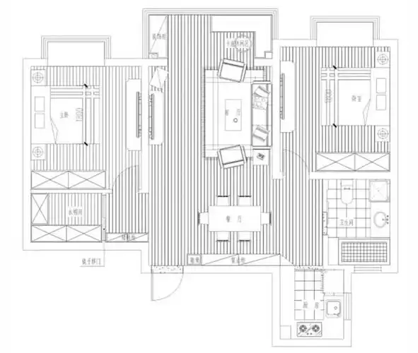 75㎡微甜系美式家居日光客厅与大阳台饱满色彩美到风靡朋友圈