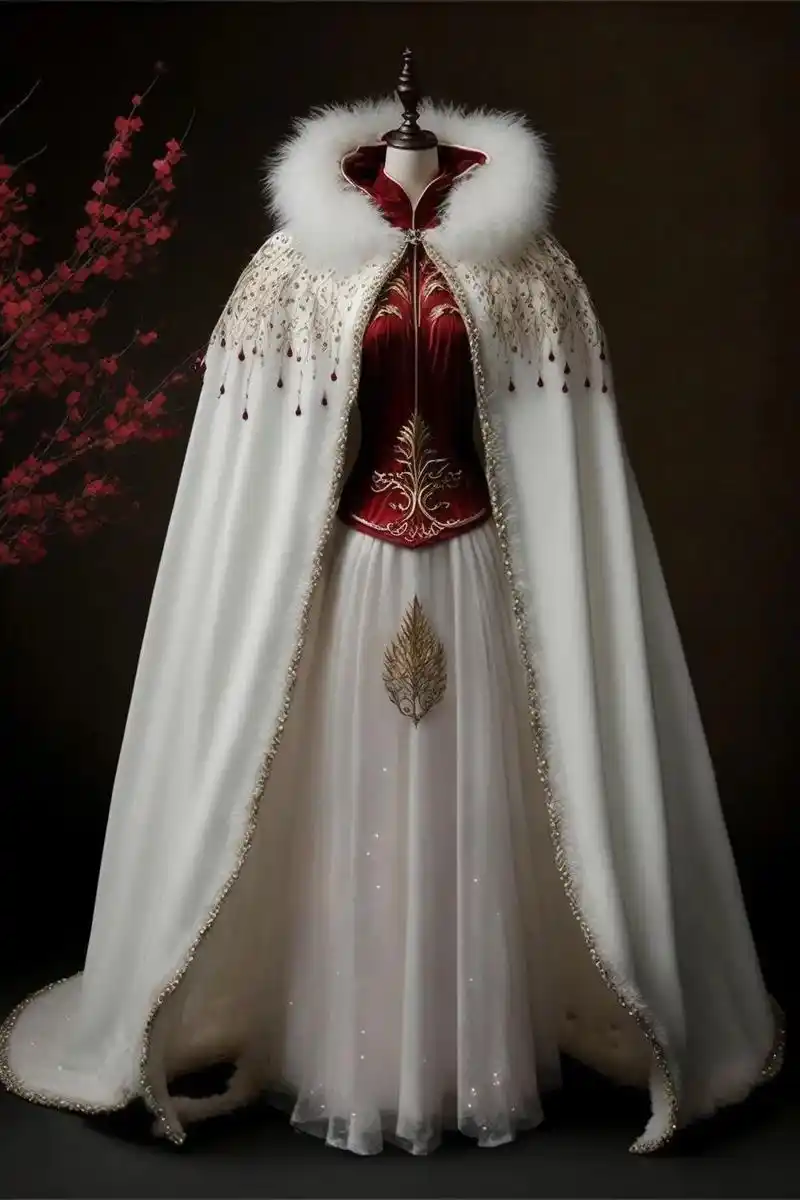 梅·国风冬日斗篷设计.#国风 #服装 #古风 #令人心动的头 - 抖音