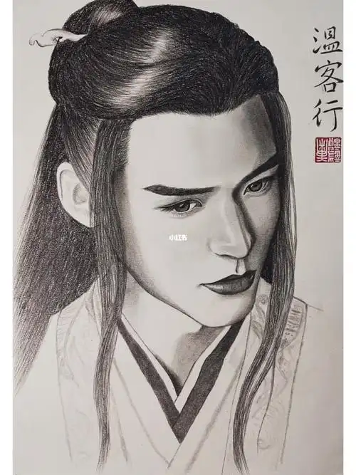 图一加了滤镜图二是原图#素描  #龚俊  #温客行   #建模脸