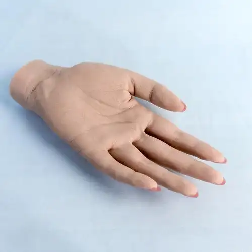 亚马逊热卖仿真手美甲手模道具带关节硅胶假手模型女跨境一件代发