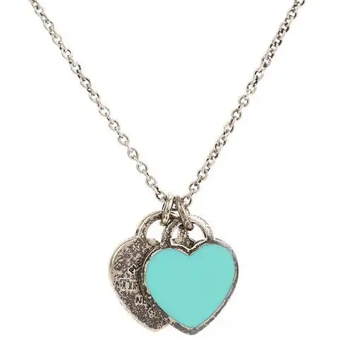 tiffany & co.(蒂芙尼) 925银/蓝色心形吊坠项链