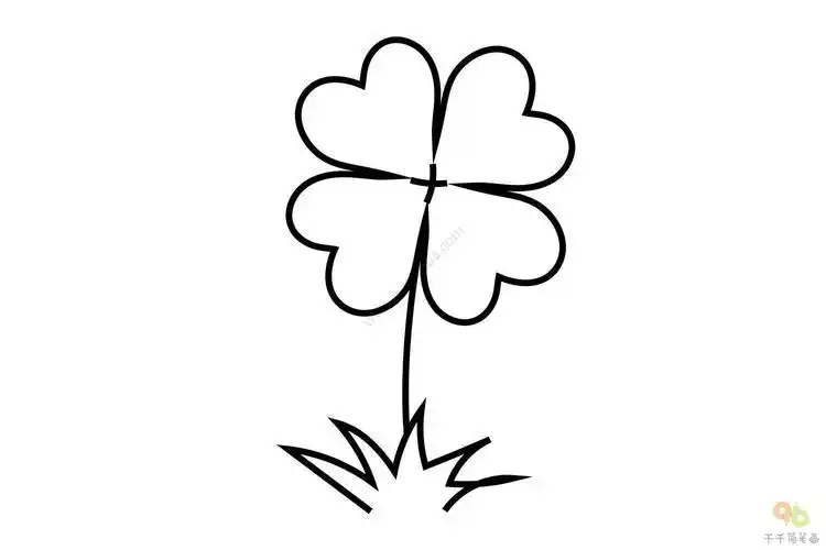 简单画四叶草简笔画大全