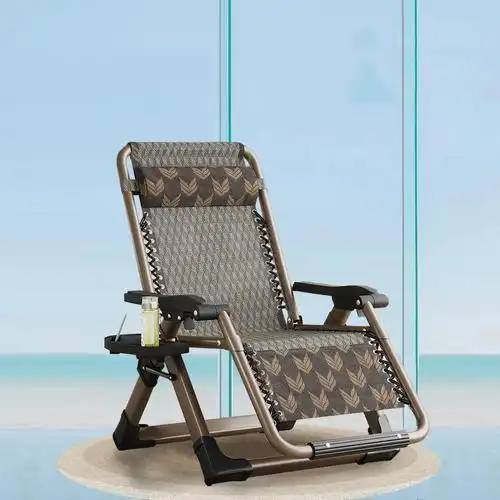 休闲家用躺椅折叠午休办公室阳台靠背午睡椅便携椅子老人沙滩懒人