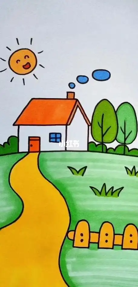 小房子简笔画简笔画人文绘画