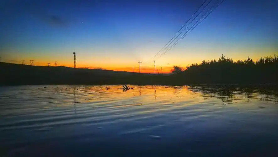 农村的落日晚霞