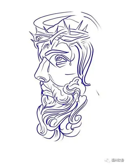 超清晰的割线纹身图稿