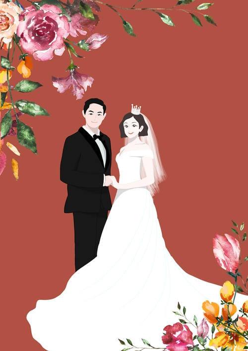 婚纱照手绘|插画|创作习作|shhutoa - 原创作品 - 站酷 (zcool)