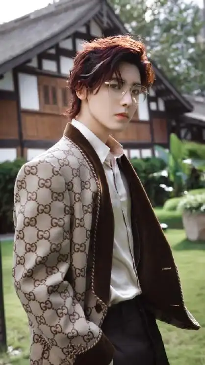 侯明昊复古雅痞眼镜造型