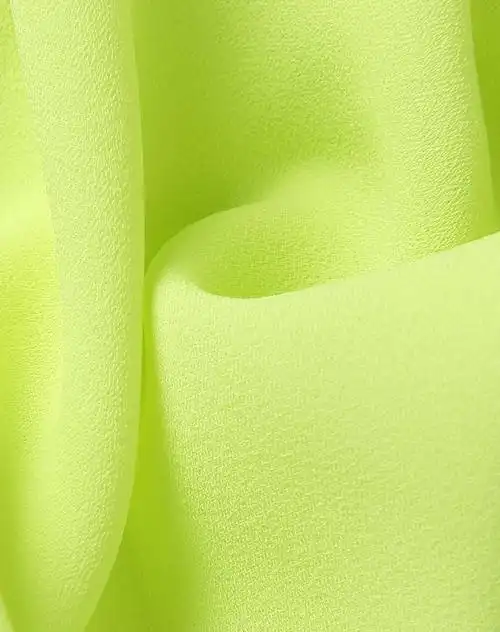 ladyangel 黄绿色荧光短袖雪纺衫