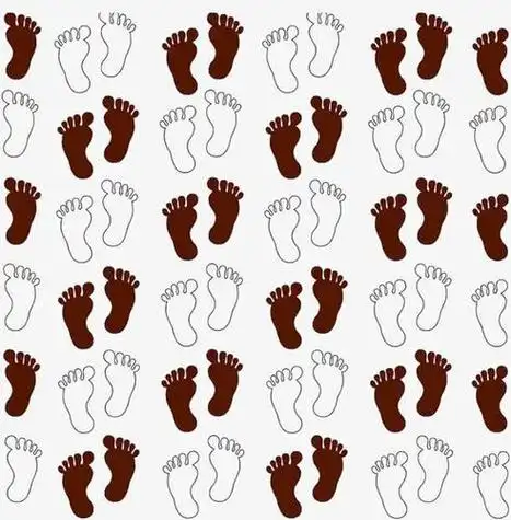 沙滩太阳脚印简笔画