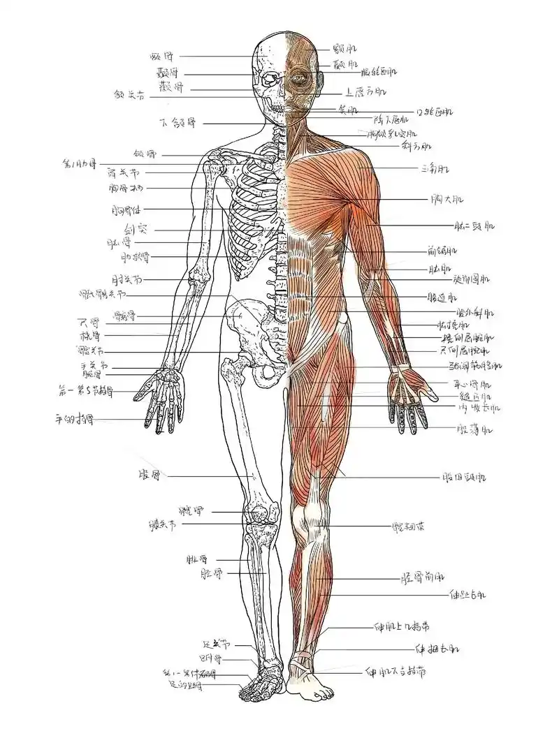骨骼练习#绘画日常 #绘画练习 #临摹  - 抖音