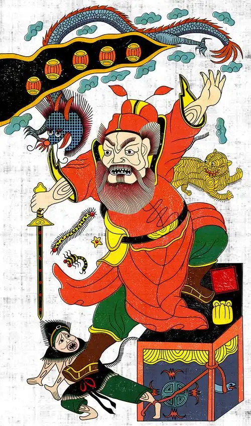 滑县木板年画-钟馗