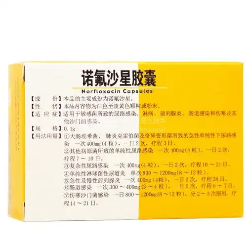 诺孚兴诺氟沙星胶囊01g12粒5板