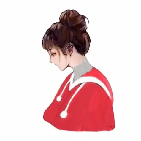 戴眼镜丸子头手绘微信头像 手绘头像图片大全 -【爱个性】