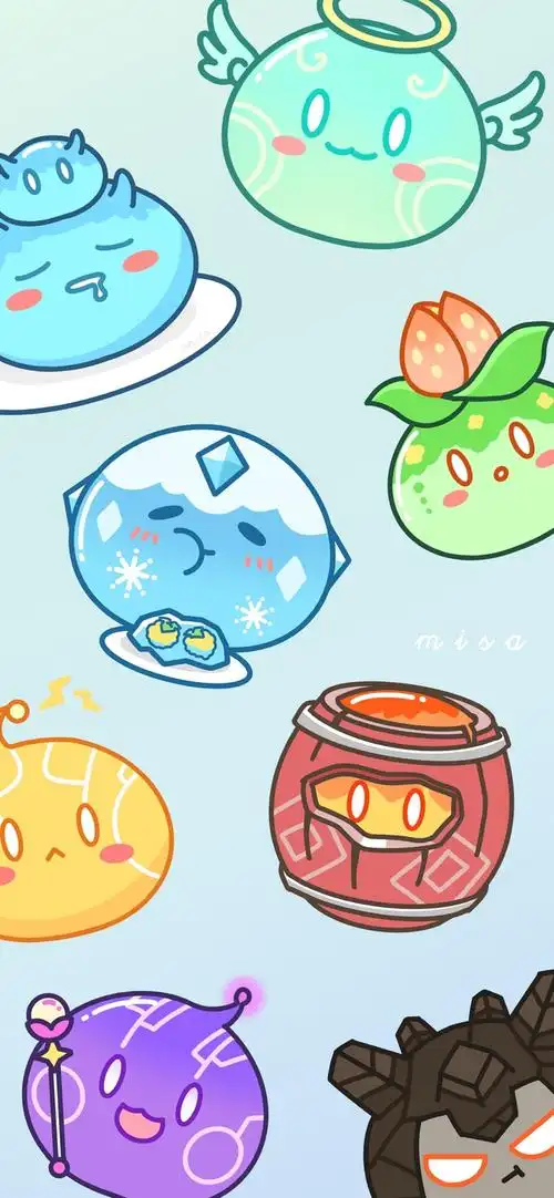 原神史莱姆壁纸顺便做成周边啦 - 半次元 - acg爱好者社区