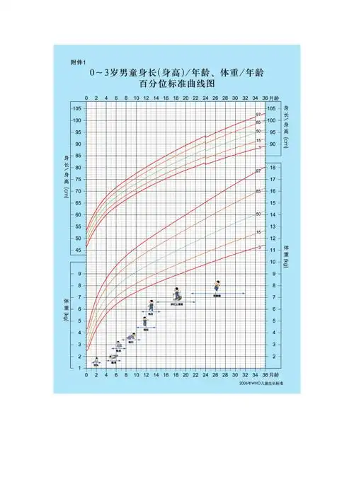 儿童百分位标准曲线图