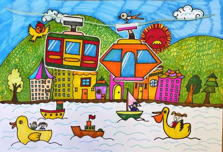 课时:2节课(1节课90分钟)年龄:6-10岁材料:8k画纸  16k画纸 水彩笔