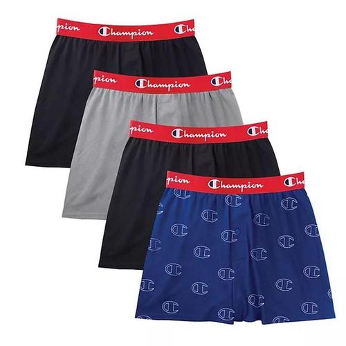champion冠军男子内裤运动短裤四角内裤居家内裤平角中腰宽松正品