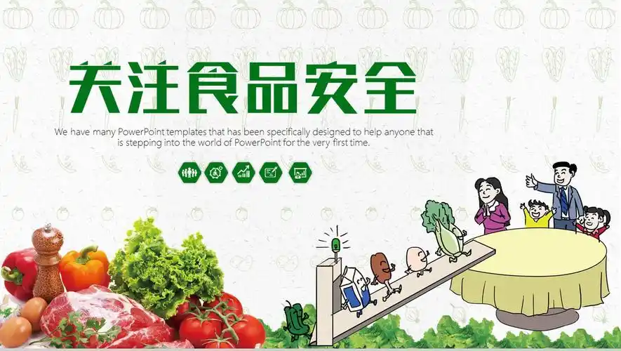 简约简洁食品安全问题教育培训汇报ppt模板_办公资源网