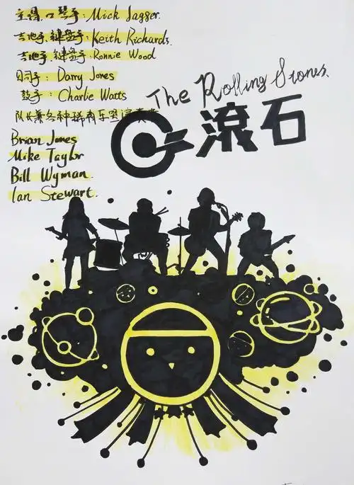 青岛六中高二11班中意班假期优秀设计作业展( 二) 乐队海报 指导老师