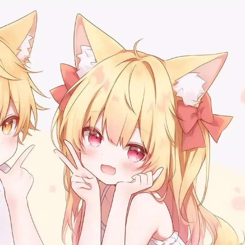 小狐狸情头|世界第二 你的开心第一#情侣头像 #超甜情头 # - 抖音