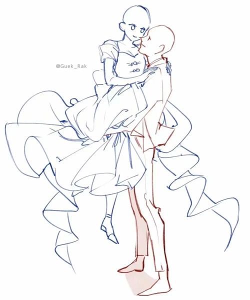 就快快动起来吧晚上双人运动的#39姿势1  动作一 1两人相背而