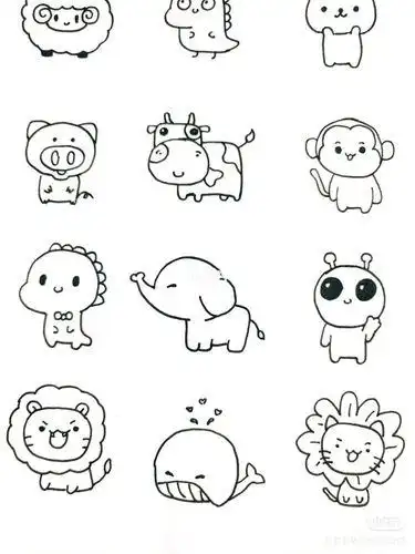 画动物简笔画简笔画小动物