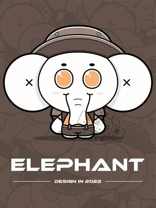 动物ip卡通形象系列大象完成稿