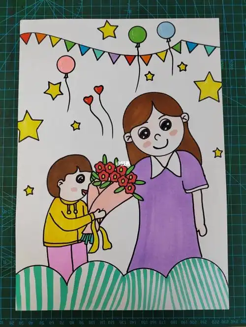 母亲节主题画母亲节快乐