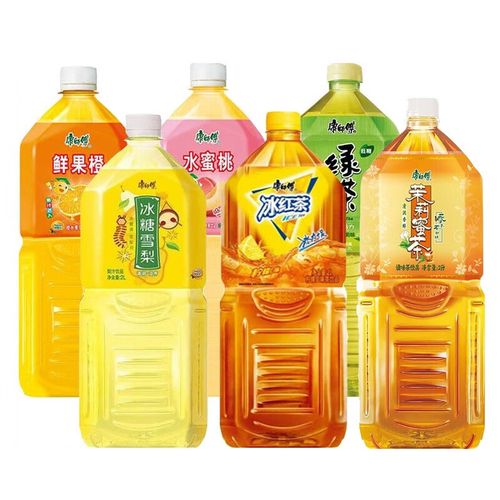 康师傅饮料2l瓶装冰红茶绿茉莉蜜冰糖雪梨桃鲜果橙水晶葡萄果汁味饮品