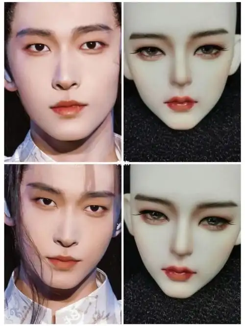 bjd妆面展示龙魂句芒仿妆刘宇明星仿妆