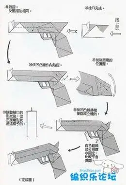加特林机枪折纸图片大全
