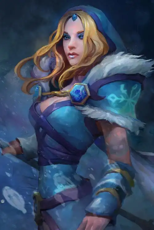 水晶室女图片 dota2英雄图片