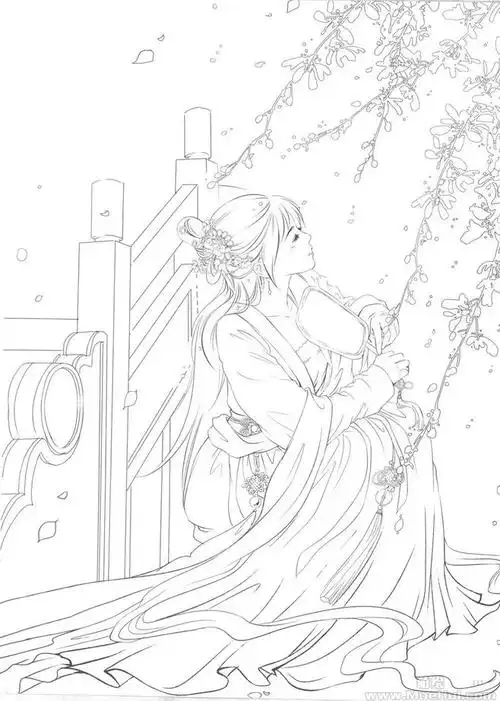 新手练习线稿古风线稿集v97p古风线稿集第五套喜欢古风的同学可以作为