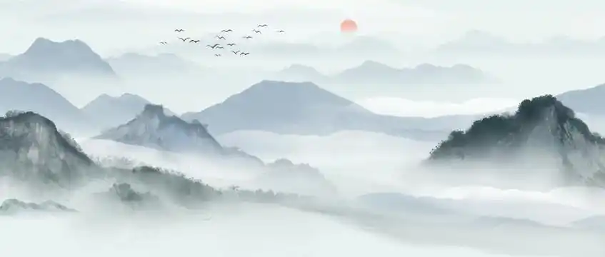 抽象山水画图片