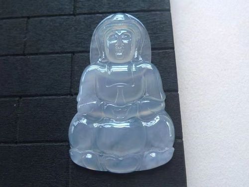 天然翡翠a货 揭阳阳美玉石冰种透光种足雕刻精致观音玉坠挂件吊坠