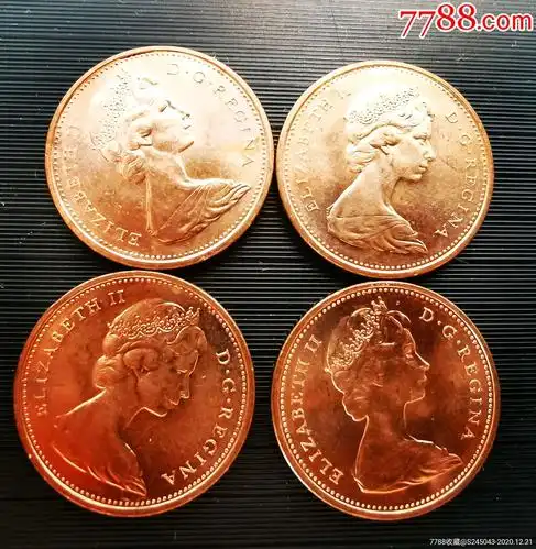 加拿大1967年建国100周年1分铜币鸽子币