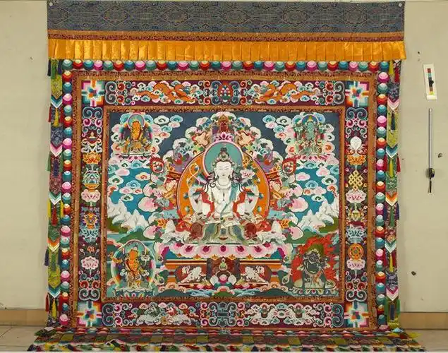 四臂观音堆绣唐卡推荐