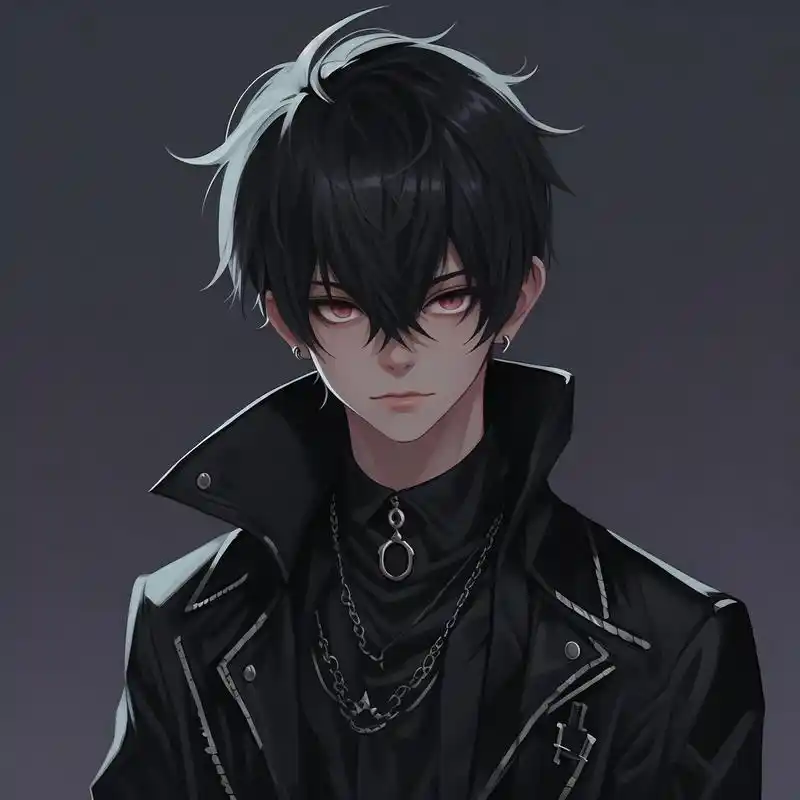 94黑暗系冷酷二次元男生头像94