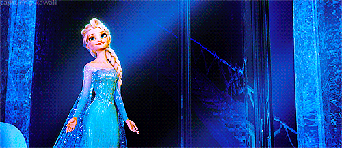 冰雪奇缘艾莎漂亮惊叹开心gif动图_动态图_表情包下载_soogif