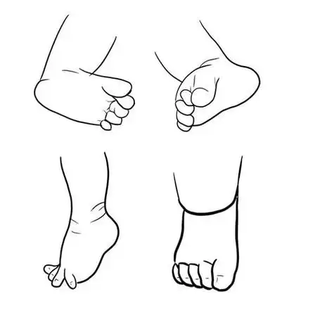 小脚简笔画 小脚简笔画 幼儿