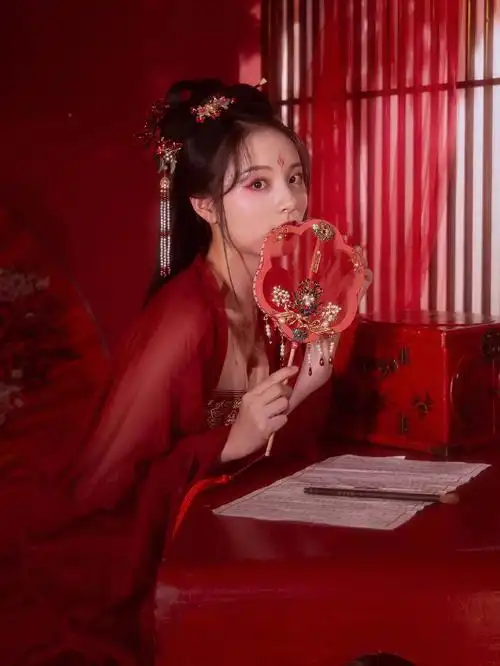 注意了60魅惑动人的红衣古风写真来袭